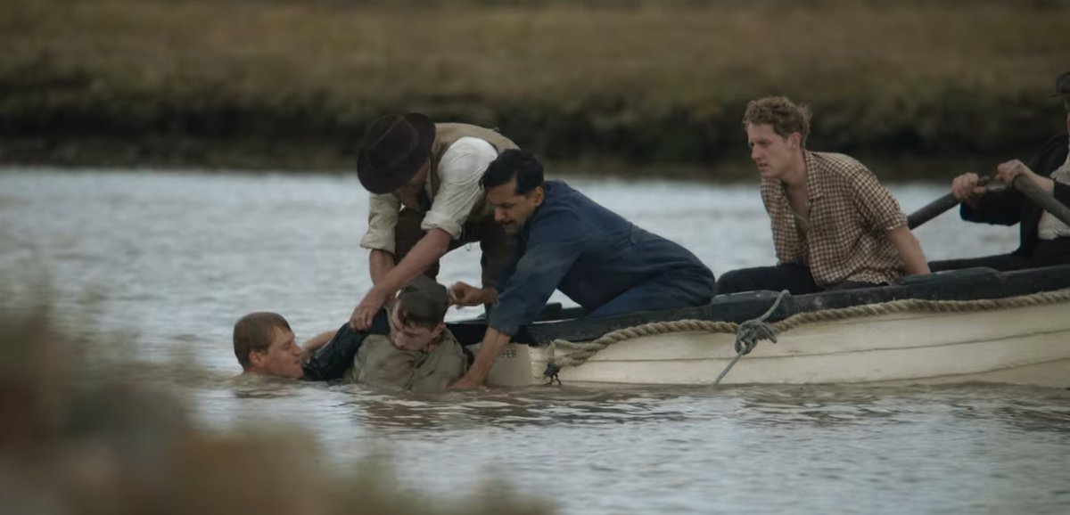 Now what?A plane crash? A pilot needs rescueing?Now, I'm the first to jump in the water if there's a dashing RAF flyboy who needs some assistance, looks like another example of the Titanic Complex, like the cave-in and all the romance nonsense.