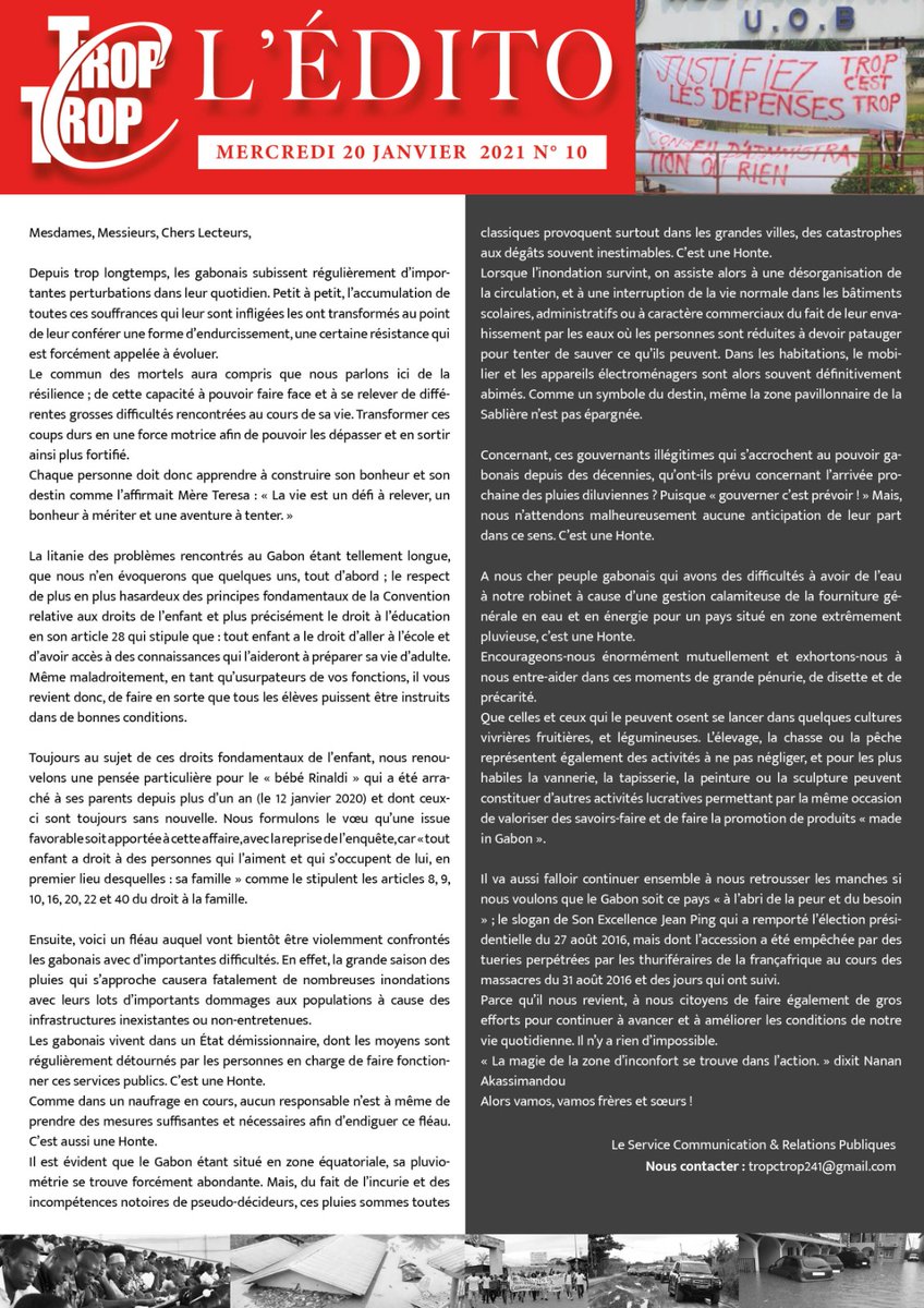 FDesaromes's tweet photo. #TropCTrop édito no 11 du mercredi 27 janvier 2021 https://t.co/LCRuGGU7Us