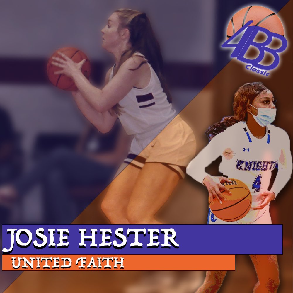 2nd Annual #4BBClassic presented by <a href="/PEMSportsNC/">PEM Sports</a> 
Saturday, March 20th, 2021
• • •
Featuring...
• • •
Josie Hester (<a href="/JosieHester13/">Josie Hester</a>)
5’10 W
United Faith Christian Academy
<a href="/UVAWISEWBB/">UVA WISE BASKETBALL</a> Commit
• • •
Stay tuned for more updates! #4BB