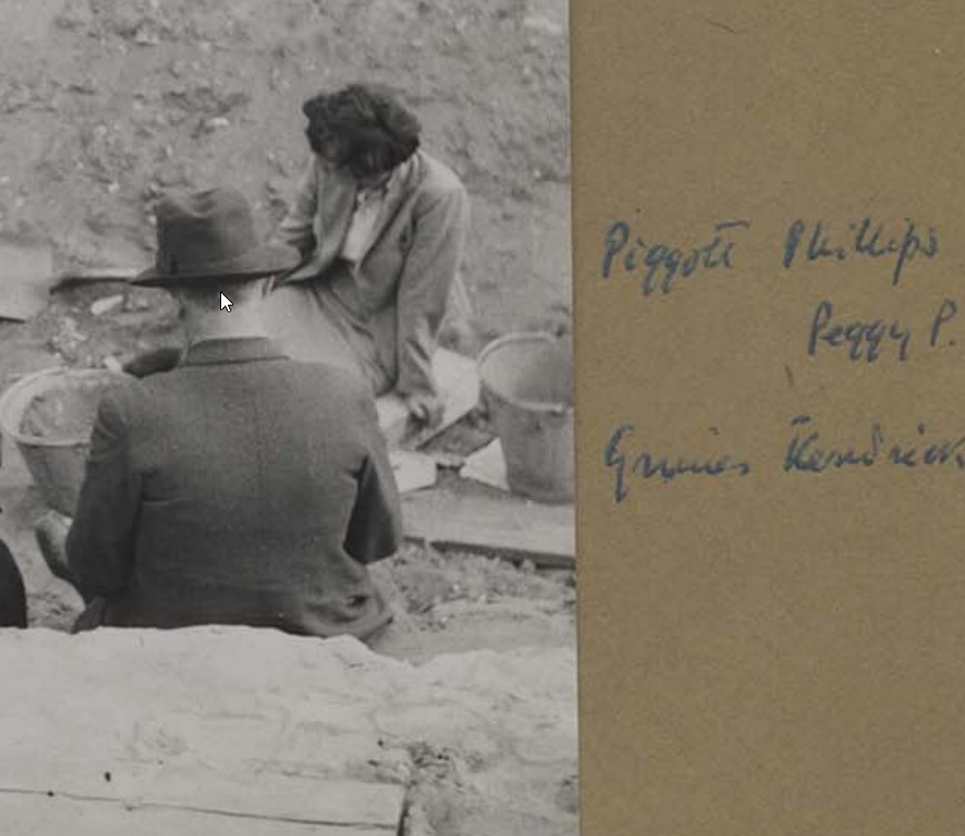 I wouldn't let her anywhere near my archaeological site dressed like that.Looks a bit off.On the right one confirmed and one possible photo of the real Peggy at the site in 1939.Much more practical and conservative clothing, perhaps not sexy enough for Netflix?