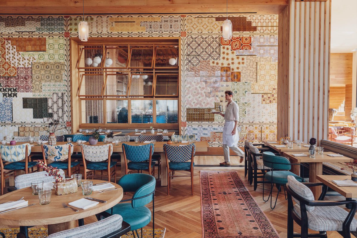 I vote for more places like the Proper Hotel in Austin. It’s alive with color, pattern, and ornamentation. And in particular, I like the hallway carpets and the pottery in the lobby — mostly made by local artists.