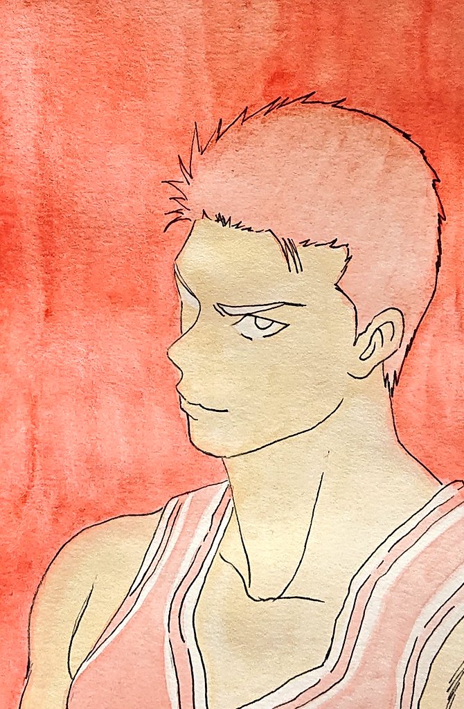 Ninomiya Illustration 前回 桜木花道を描いたんですが とあるきっかけで途中から坊主になってしまいます キャラが髪型変わったり 身長が伸びたりすると本当にドキドキしちゃいますよね そしてまた スラムダンクは再び映画化されるそうですね