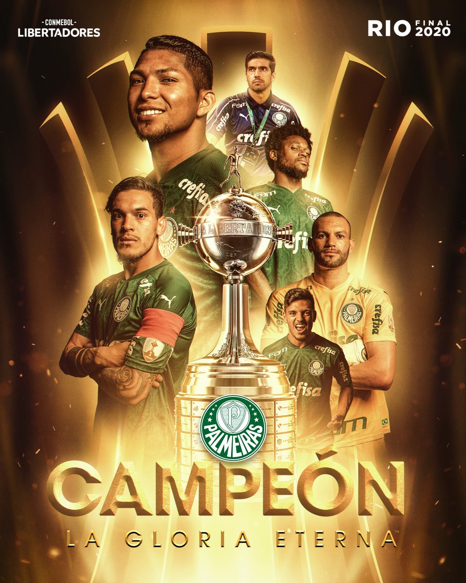 Libertadores's tweet photo. 🙌🐷 ¡Campeón! @Palmeiras conquistó la CONMEBOL #Libertadores sobre la hora y por segunda vez en su historia alcanzó la #GloriaEterna. https://t.co/AsHMrDuADg