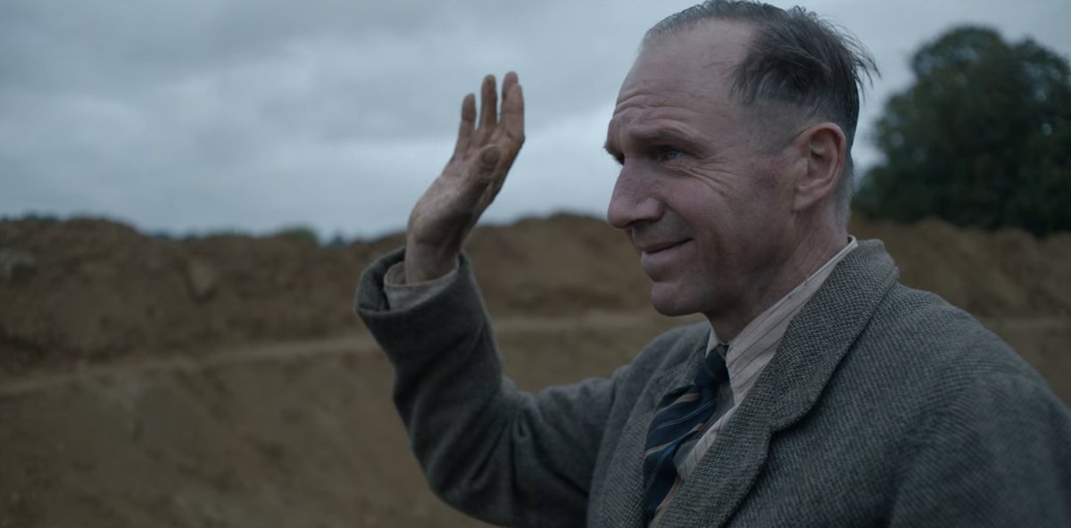 Can't believe I said that, I'm a fool for handsome young chaps in WW2 RAF uniform, but in this story, no, there was no need for any of that.Mr. Fiennes was phenomenal, fantastic acting.I'm glad this film introduces the public to Mr. Brown and to some even the Sutten Hoo finds.