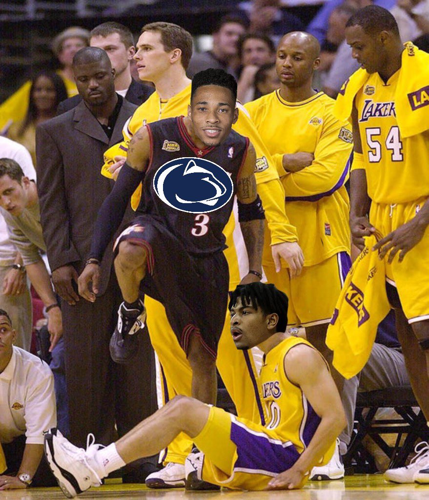 PSUBarstool's tweet photo. PENN STATE BASKETBALL TAKES DOWN NO. 14 WISCONSIN https://t.co/zxDMNQSq8S