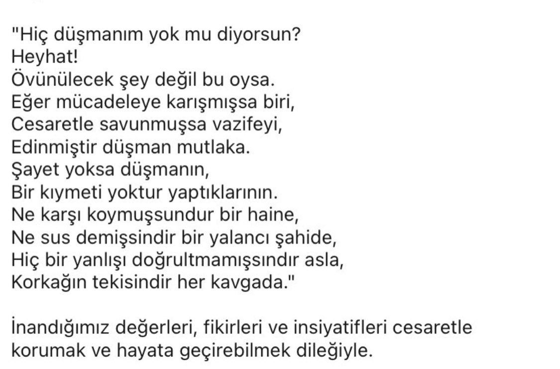 "Hiç düşmanım yok mu diyorsun?
<a href="/_GeceyeBirNot_/">GeceyeBirNot</a>