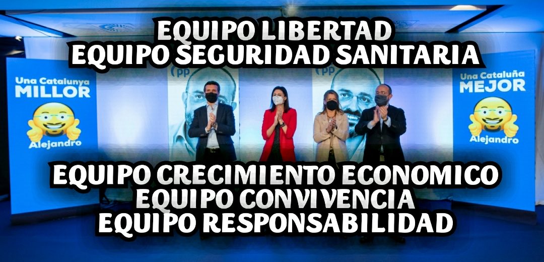 MJesusCalderon's tweet photo. Porque un buen equipo @alejandroTGN @Lroldansu
Es necesario para #UnaCataluñaMejor
#Desbloqueando Cataluña
#DesbloqueandoEspaña🇪🇸 https://t.co/wr2DiHIOCu