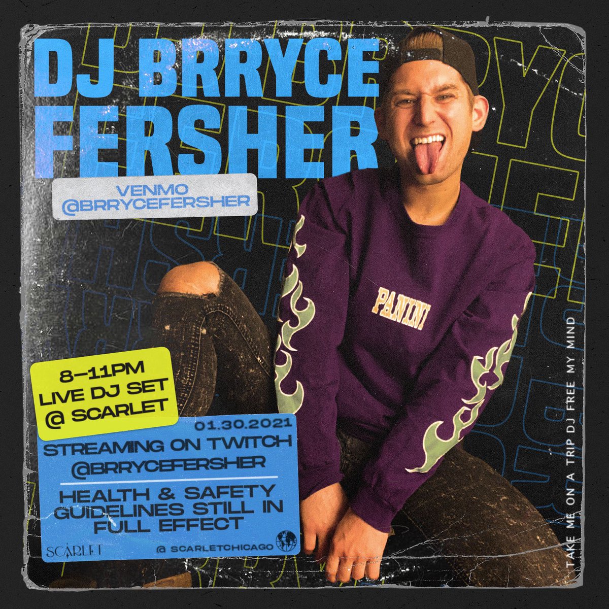 GoPride's tweet photo. On the GO! | DJ @BrryceFersher LIVE at @ScarletChicago  (@CDCgov health &amp; safety guidelines in full effect) 

Staying home? Catch Brryce streaming LIVE on @Twitch, 8:00-11:00p (CST)

Need pre-game tunes? Checkout Brryce’s latest #Fresh10 playlist: https://t.co/32uAPNXxnW https://t.co/kpQSqGhDem