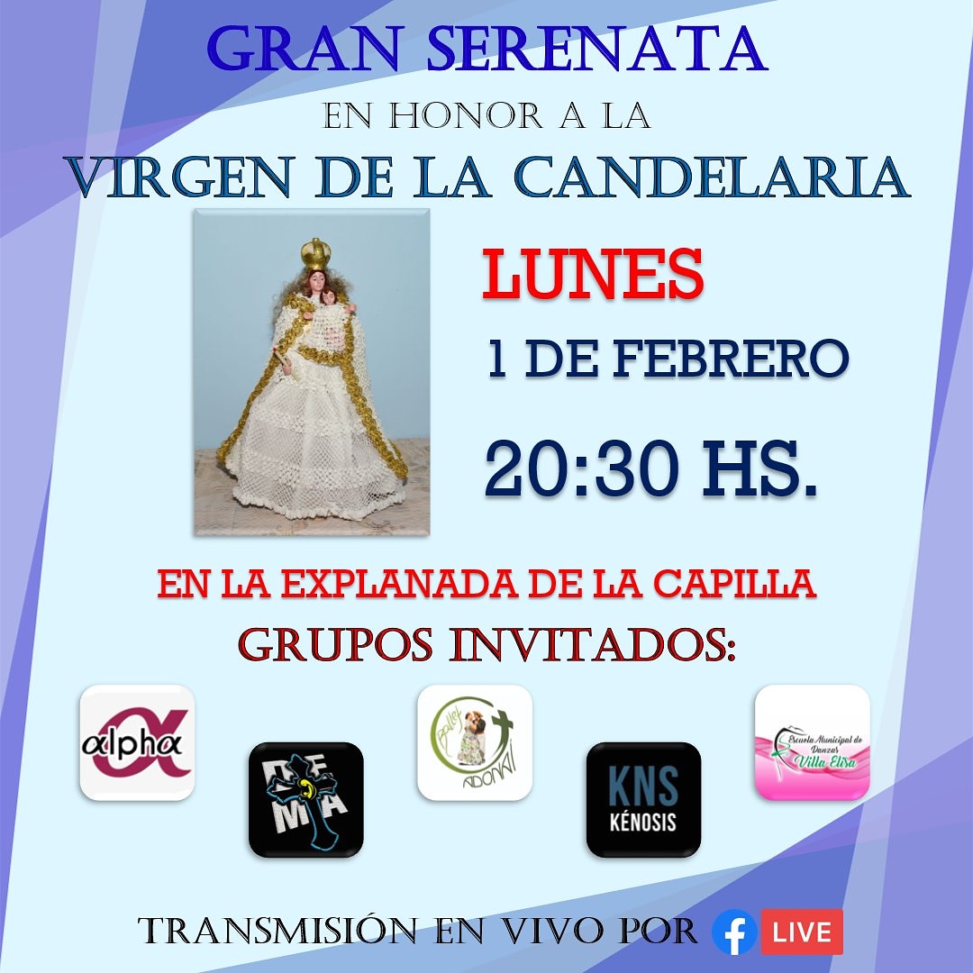 dema_py's tweet photo. Este sabado estamos en la capilla Virgen de la Candelaria de Villa Elisa 😎🎸🎉🎉 https://t.co/ZLaOGIWa5x