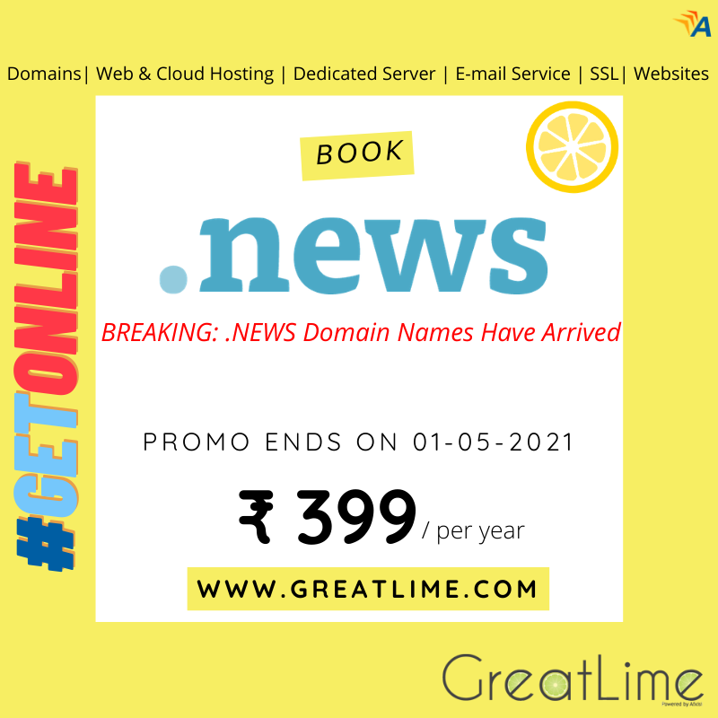 afxisi's tweet photo. Book .NEWS domain names for ₹399
BREAKING: .NEWS Domain Names Have Arrived
https://t.co/eQa6aZBgpJ 
#branding #domains #domaining #branddomains  #tlds #tech #techworld #internet  #webhosting #domainnames #domaininvesting #getonline #cloudhosting #vps #ssl #emailservice #news https://t.co/4LWIodH057