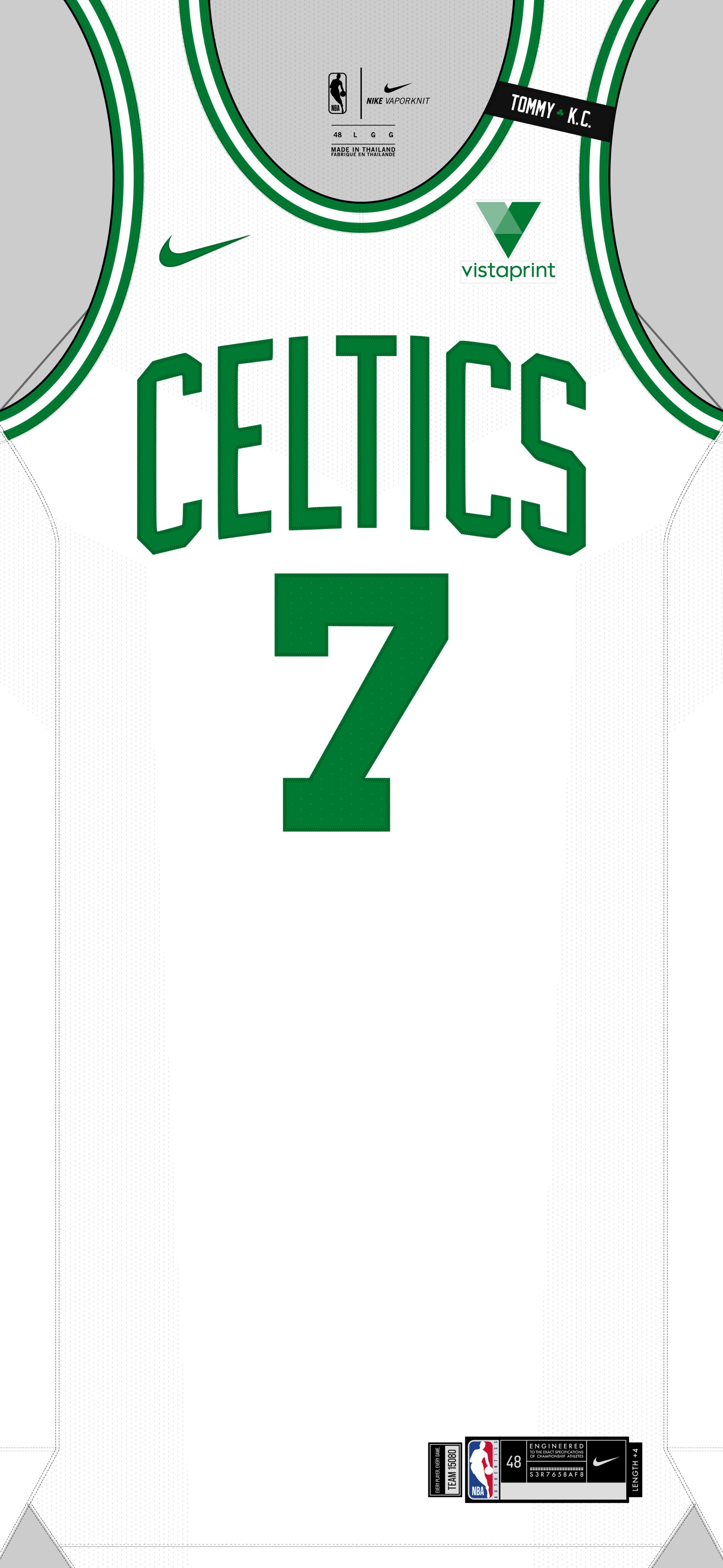 JAYSON TATUM No. 0 Patch - Boston Basketball Jersey Number Green