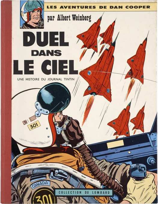 1954年から始まった凄腕のテストパイロット、ダン・クーパーの物語は、英語圏のマンガとは異なるフランコベルギーコミック世界の中で2010年までの長寿マンガとして有名です。もしかしたら、この漫画の存在も「夜光雲のサリッサ」がフランス語圏にデビューできた要因の一つかもしれません。 