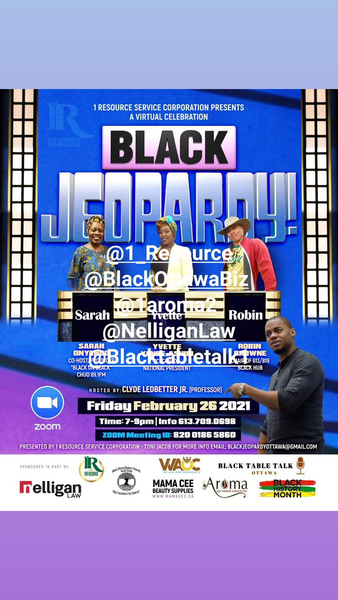 1_Resource's tweet photo. I night only! Join us for a fun night of Black Jeopardy https://t.co/FONPRPj04P