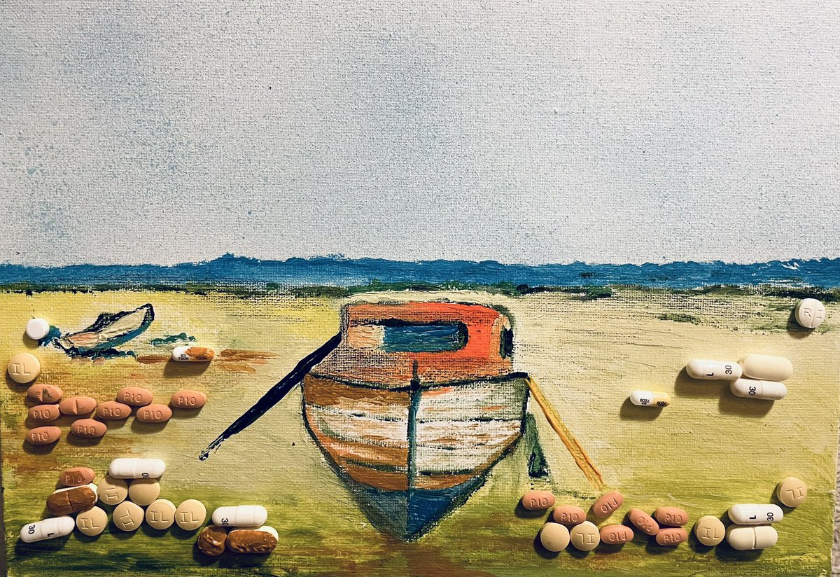 barrypaulh's tweet photo. Medicine as Art, a new painting from a wonderful memory at aldeburgh beach @BrittenPears @SnapeMaltings #brittenpears #composerlife #ArtistOnTwitter #nhs #aldeburgh #art #painting https://t.co/UhdeJpXPMu