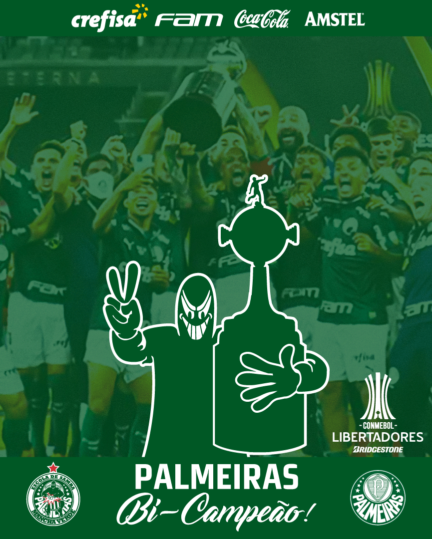 União Mancha Verde - LIBERTADORES !!!!! Somos a Mancha Verde a Mais Temida,  Sigo meu Palmeiras por toda Vida, Vamos jogar com Raça os Jogadores, Para  ganhar a Taça Libertadores. LIBERTADORES !!!! #