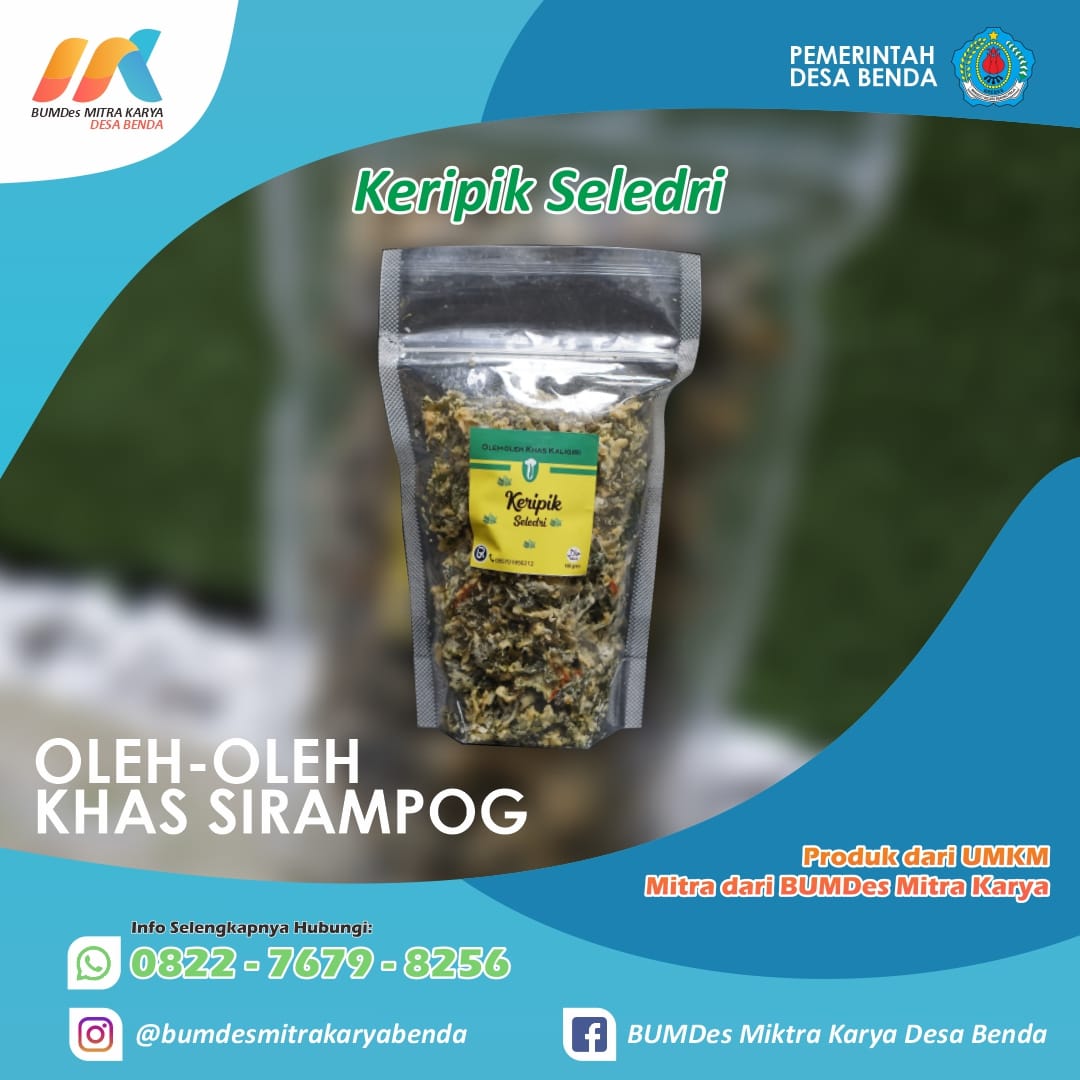 baizzt's tweet photo. Seledri adl sayuran daun &amp; tmbuhn obat yg biasa digunakan sbg bumbu masakan. Bbrp negara trmsuk Jepang, Cina &amp; Korea mmpergnakan bgian tangkai daun sebagai bahan makanan.
Kini tersedia dlm bntuk kripik yg bisa km dptkan diBUMDes Mitra Karya Desa Benda @ganjarpranowo @Jateng_Twit https://t.co/XAptqLzsZi