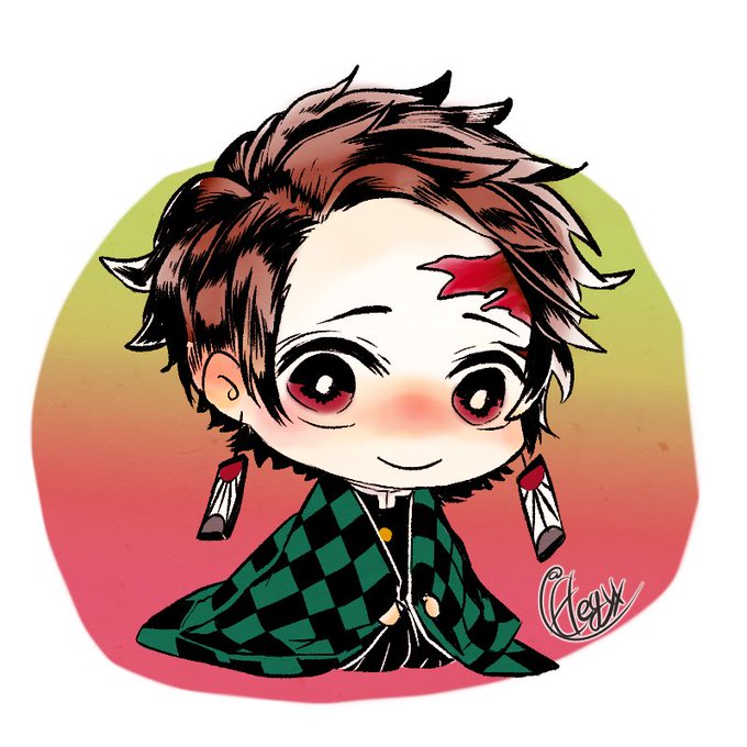 お茶さんがTwitterに投稿した竈門炭治郎(鬼滅の刃)のイラスト。