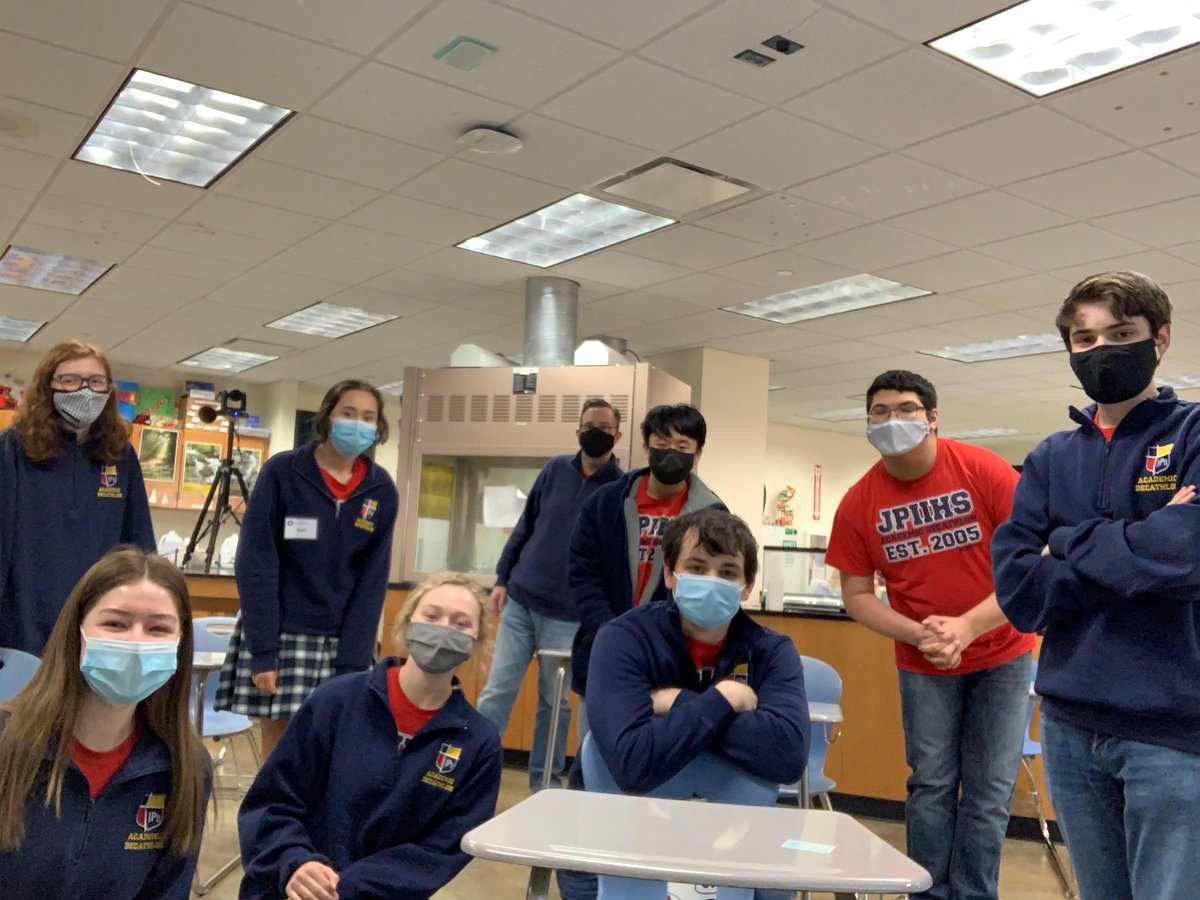The Regional Competition is done and JPII AcDec is the  6th place team out of 18 in one of the hardest regions in the state!  Great work and huzzah JPII AcDec! 

(Photo Credit: Georgia Bryant)