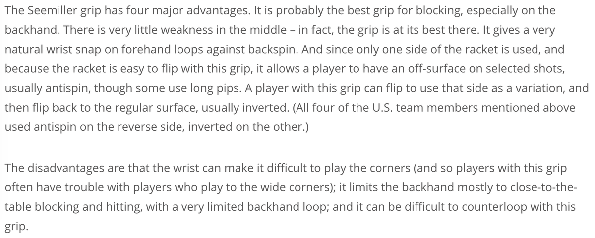 For example, compare https://martinfowler.com/articles/developer-effectiveness.htmlto  https://blog.paddlepalace.com/2014/01/coaching-tip-playing-the-seemiller-or-american-grip/The former basically says an agile workflow is optimal (maximizes productivity); lists no downsides.The latter discusses the pros and cons of a particular style, equal emphasis on both.