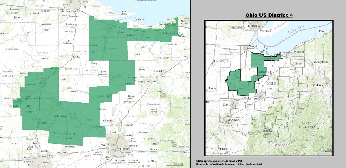 Gerrymandering is drawing the boundaries of a district in a manner that will help your party win. Gym Jordan’s district pictured below is one of the most gerrymandered districts in America and the only way a POS like Gym could win a damn dog catcher election (13)