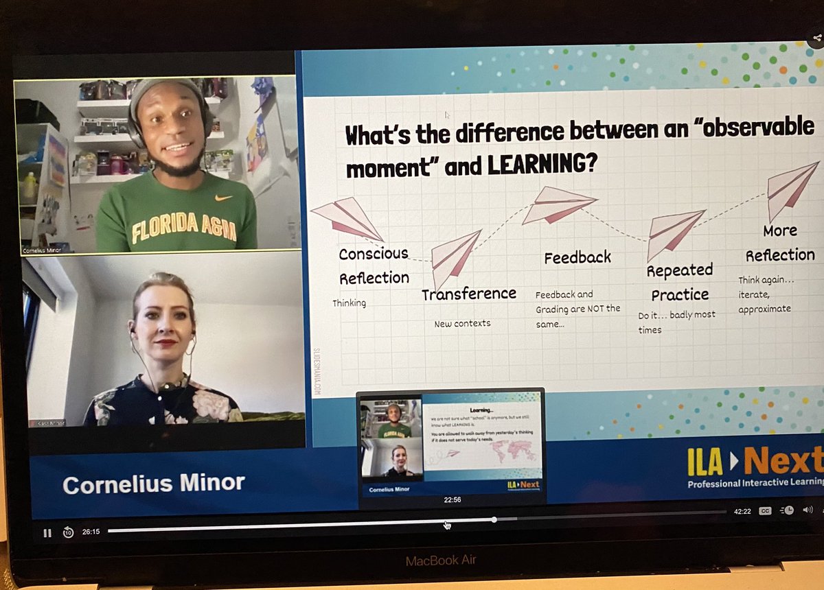 Conscious reflection transforms an observable moment into learning @MisterMinor #ILANext @bclcila @ILAToday