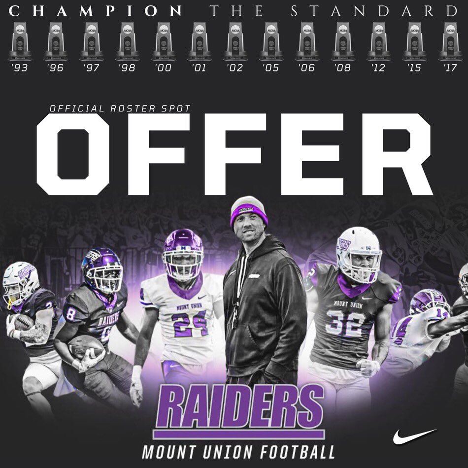 j_rotello's tweet photo. Had a great visit today to mount union, thanks @CoachBurke10 for the offer to play football for @MountUnionFB https://t.co/zvI0HQ4Op4