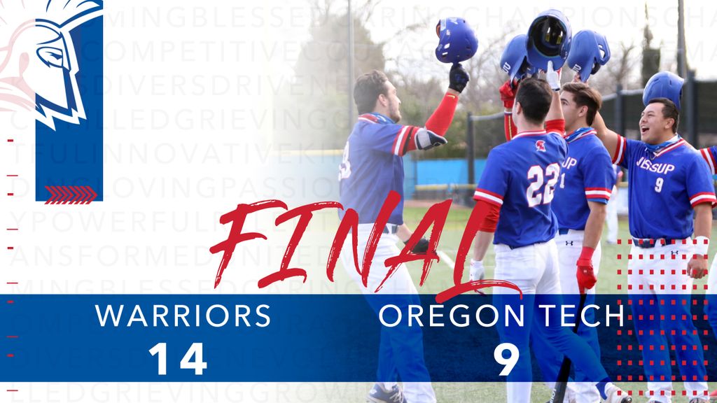 ⚾️ | Season-Opener.. 𝗪𝗜𝗡 ✅
 
Jessup 14, OIT 9

NEXT ⬆️ OIT ⠀
🗓: ✌️morrow
⏰: 1 PM 
🏟: McBean Stadium
⠀
#WErWARRIORS