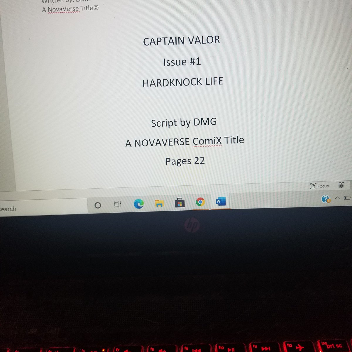 NovaverseComiX's tweet image. Hey Novalites! The pages are flowing as work begins on our debut issue. 
#captainvalor
#FirstScript  #novaversecomix
#writingcomics  #indiecomics #indiecreator #makingcomics #comingsoon2021