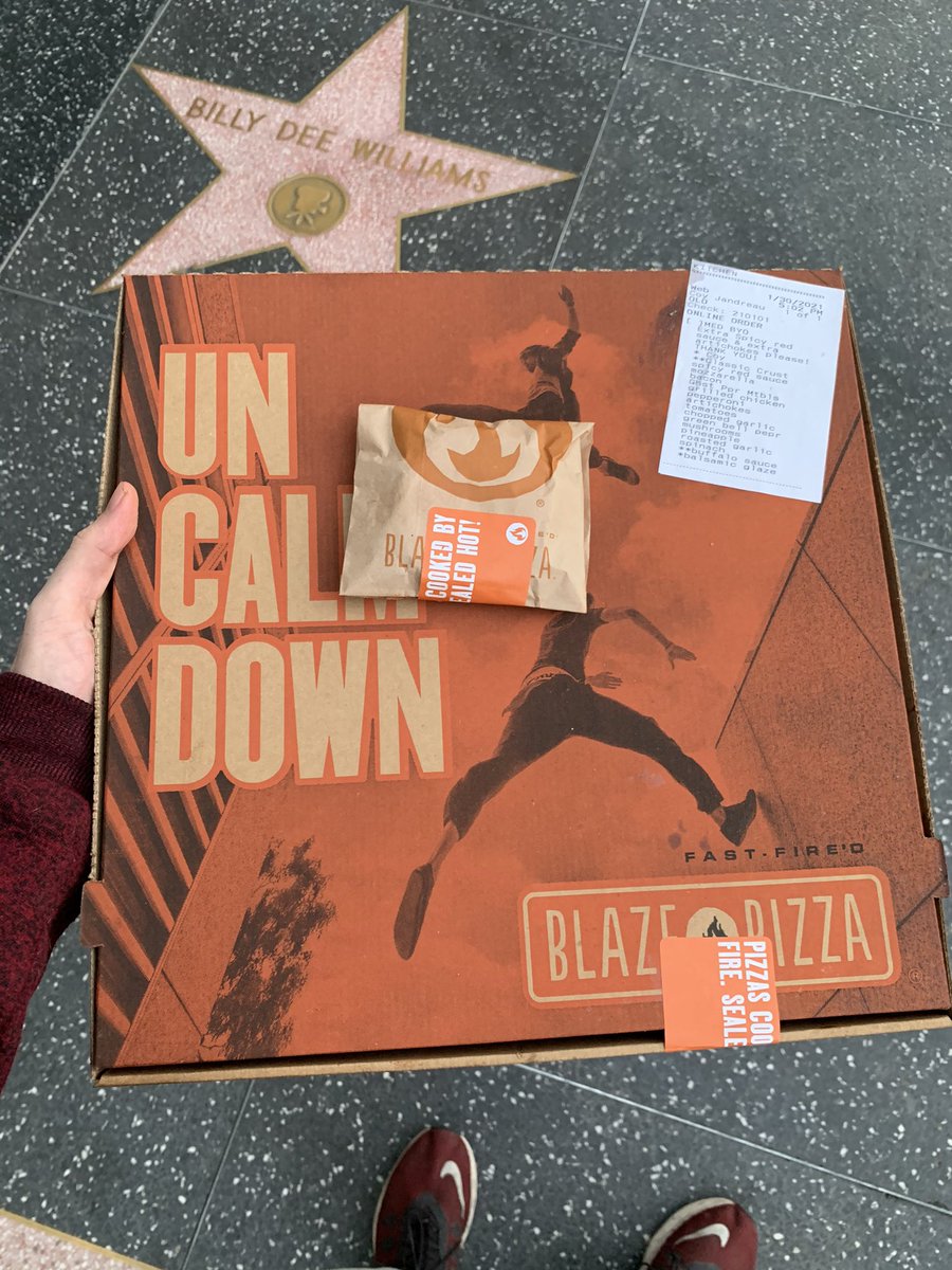 CoyJandreau's tweet photo. When cheat meal and post #MTSDraft2021 celebration (The DrafterParty?) COMBINE its time for a Quirky Merc worthy pizza.

Thank You @BlazePizza you saucy saucy minx. https://t.co/xDgjzItWH8