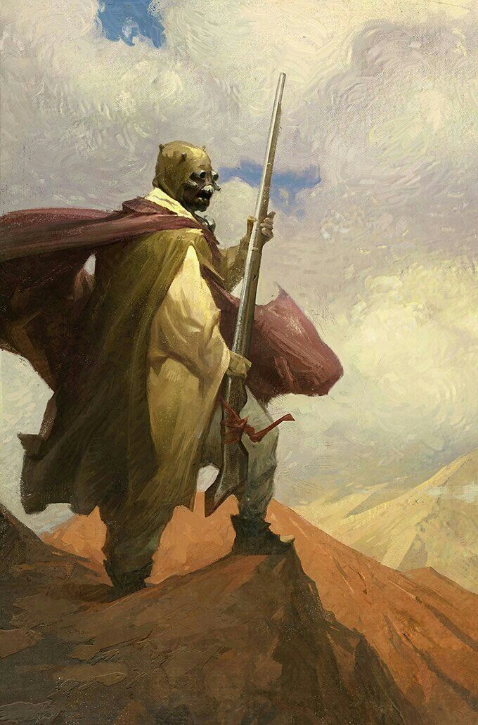 - Los historiadores datan a los Tusken con más de 4.000 años de antigüedad en el planeta Tatooine, aunque se cree que son muchos más antiguos.Se usa el término "Ghorfa" para referirse a una fase previa y sedentaria anterior a su cultura.