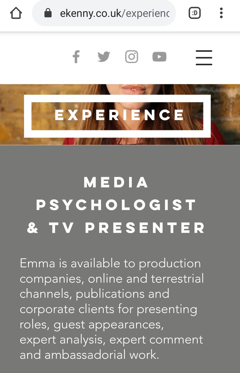 She holds herself out as being able to provide "expert analysis" and "expert comment"This seems odd to me, considering she is not describing herself as MBACP-ACCRED or as a Chartered Psychologist.Does the word expert really mean much in this context?