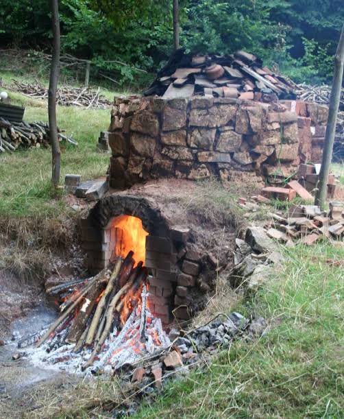 Then someone told him to sacrifice a young boy. One night, he found a small boy playing alone. This was the same woman’s son. He lifted her and put him in the kiln/oven in which he baked his pots. The next day, when he opened the kiln, he saw the kiln full of water.