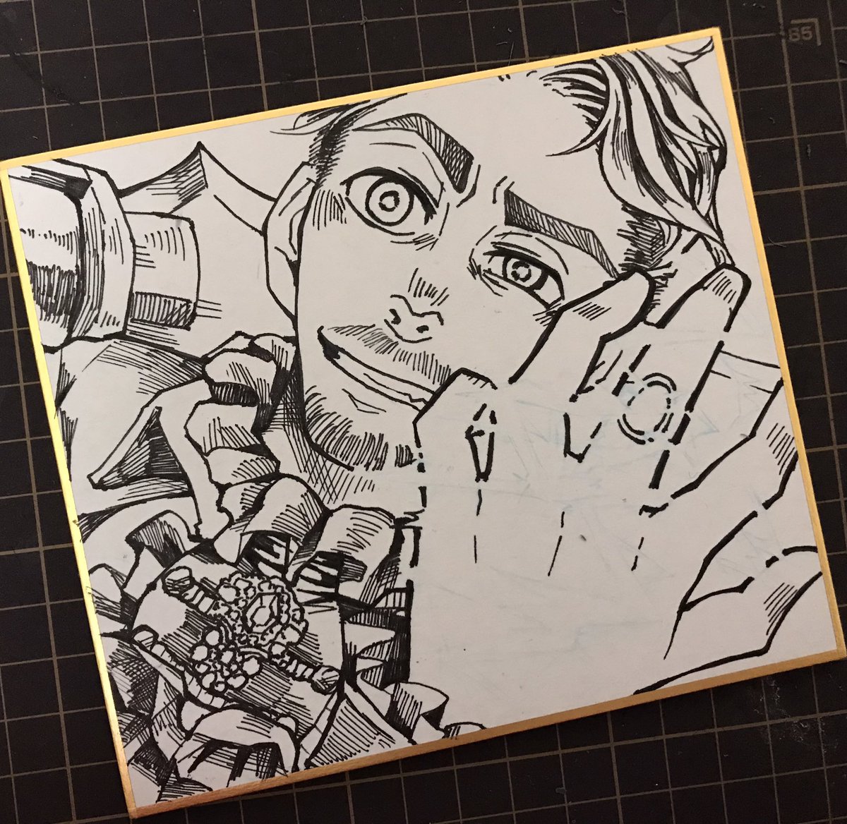最近書いたお気に入り絵みてほしい
推しにプレゼントしたやつで、できるだけ少年漫画のカラーページみたいにしたくてペン画ごりごり描いた後コピックで塗ったやつ。 