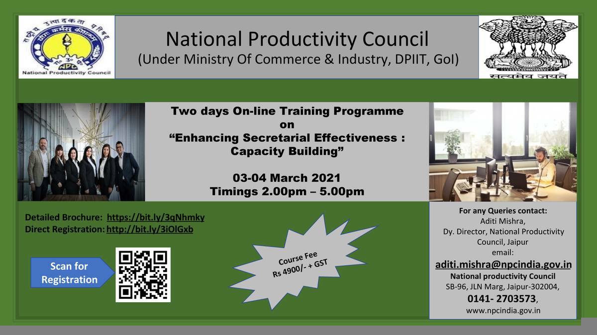 NPC_INDIA_GOV's tweet photo. #itsraining #elearningprograms on @NPC_INDIA_GOV entire #March2021 #RegisterNow #UdyogManthan https://t.co/SszUpIV0iR @RailMinIndia @DIPPGOI @SriSri
#epass @DoPTGoI #kyp #npccertificate @DPE_GoI @ficci_india @DoC_GoI @tourismgoi @consaff @FollowCII https://t.co/aO5Kzjshdp