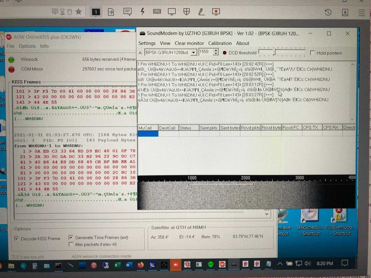HSFLNeutron1's tweet photo. Sending a big Mahalo to @N8MH for transmitting to @HSFLNeutron1! New beacons are very exciting. https://t.co/t77zD4MCT6
