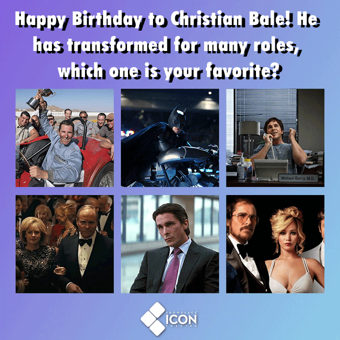 Happy Birthday Christian Bale! Let us know your favorite of his in the comments! 