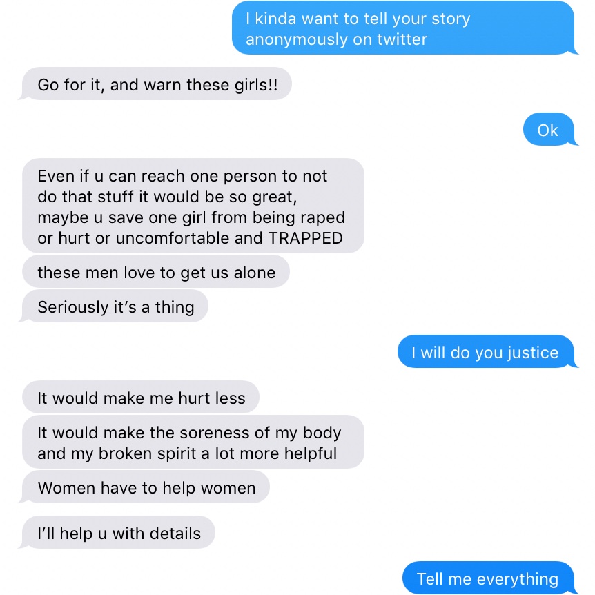 This is the story of one young woman who went on a seeking arrangement dating site and ended up being kidnapped, and raped by a man who the website claimed went through a background check. She was naive and trusting and that cost her her humanity.