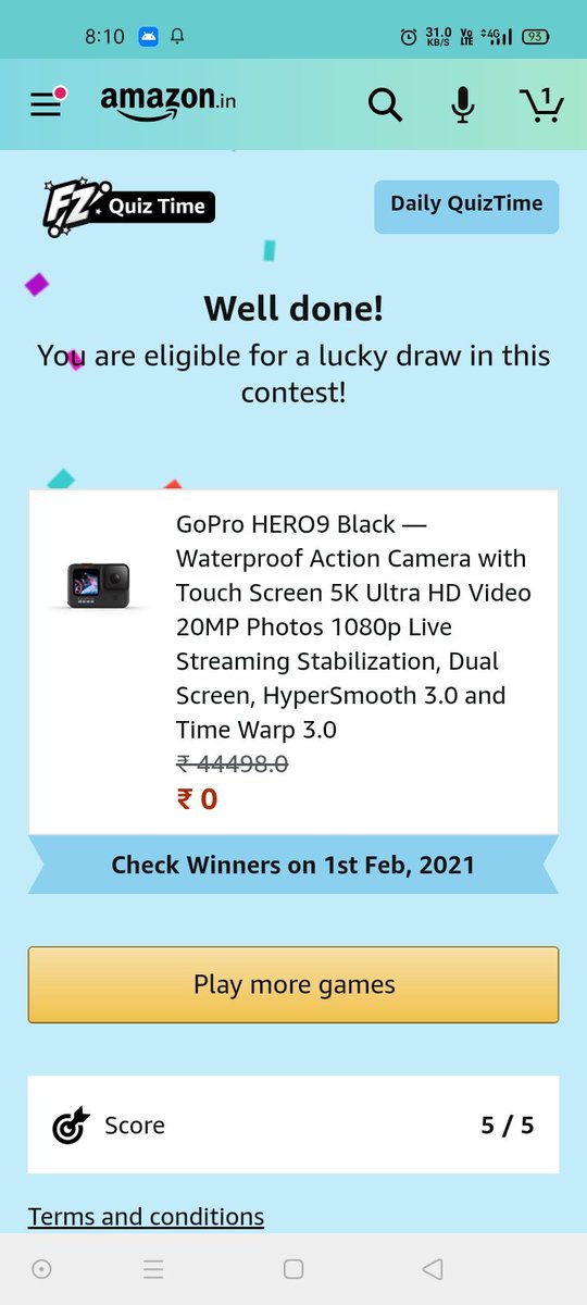 GulabSingh9891's tweet photo. Please Give me One Chance to Stand and Win this Quiz !!🙏🏻
#AmazonQuiz #FunZone 
#DailyMorningQuizTimeWithAmazon #DailyQuizTime
#QuizTimeMorningsWithAmazon
@amazonIN @JeffBezos @amazon #AmazonIndia @AmazonHelp https://t.co/16gyyCAv1F