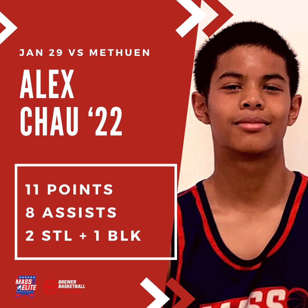2022 PG <a href="/Lexchau/">Alex Chau</a> steadily improving game to game, played every second in a tough OT loss to Methuen last night. Prototypical PG, 11 points without needing a lot of shots, seeing floor &amp; consistently setting teammates up for quality shots, defended his position at a high level