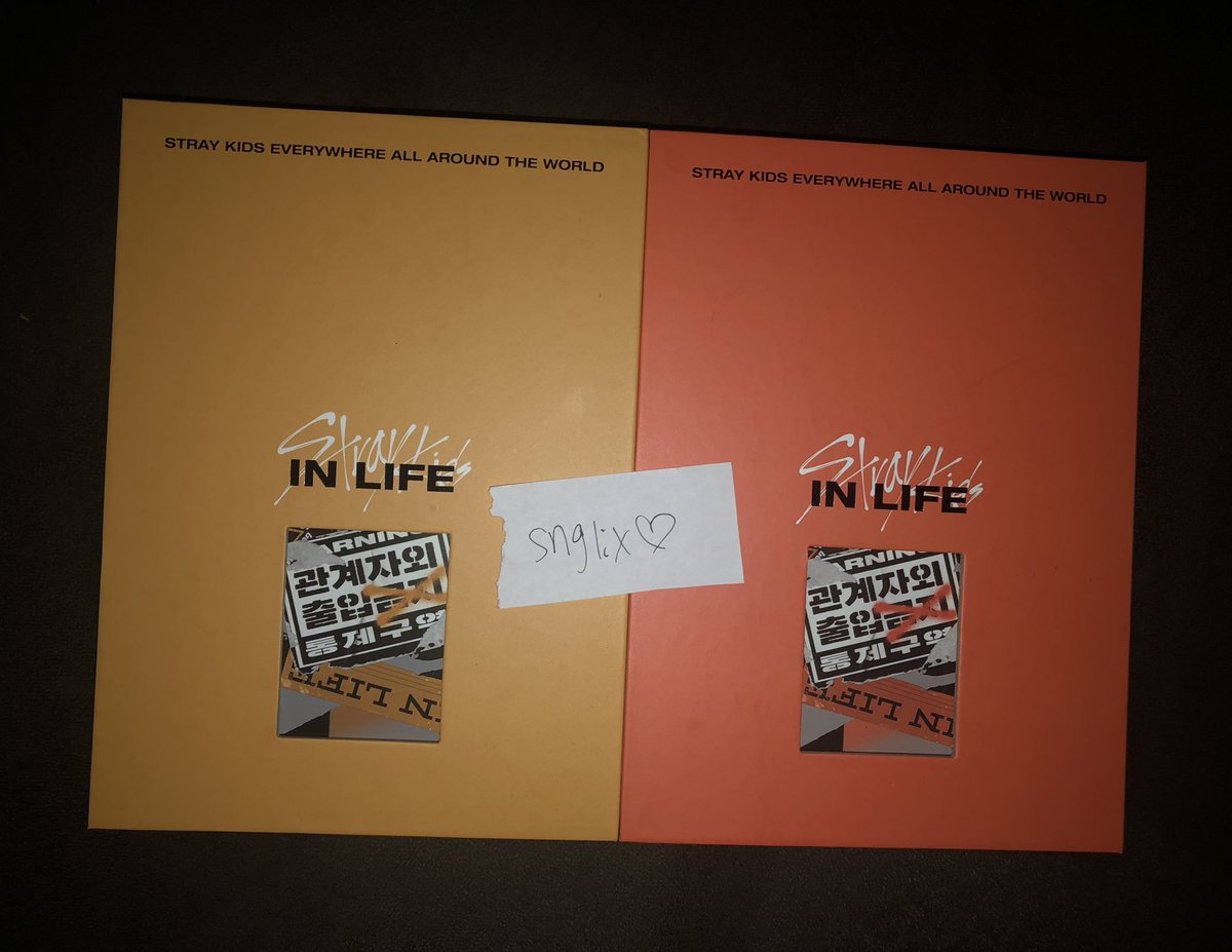 wts stray kids in life unsealed albums 

💞 no pcs, choice of postcard
💞 FREE, just pay for shipping
💞 both ver avail (orange,yellow)
💞 usa only 

pls rt<3

스트레이키즈 스키즈 skz in生