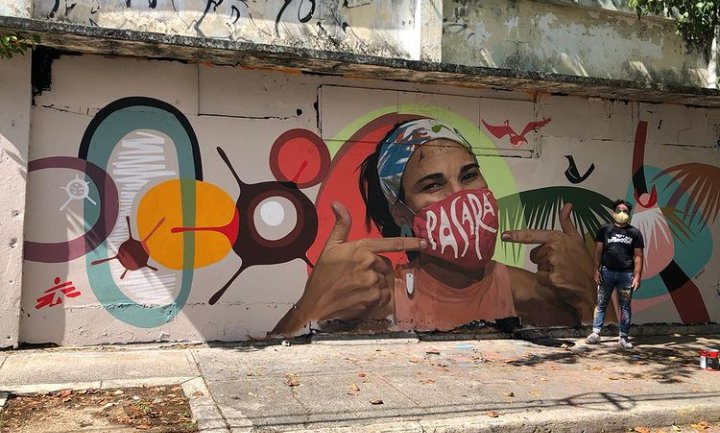 The mural of the street of doctors without borders is complete! Health education: Our response to COVID-19 in Puerto Rico focuses on helping the most vulnerable people, including the homeless, the elderly, people with substance use disorders.