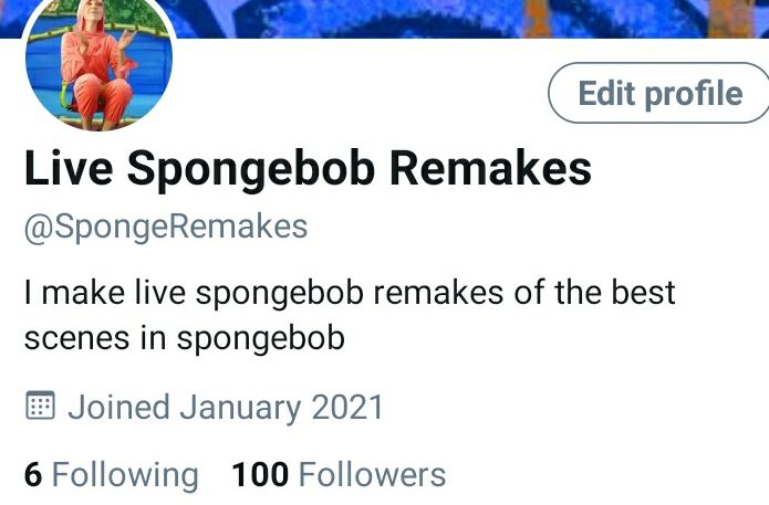 SpongeRemakes's tweet image. THANK YOU FOR 100