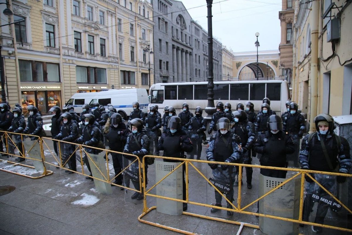 Протесты 31 января 2021 в Санкт Петербурге