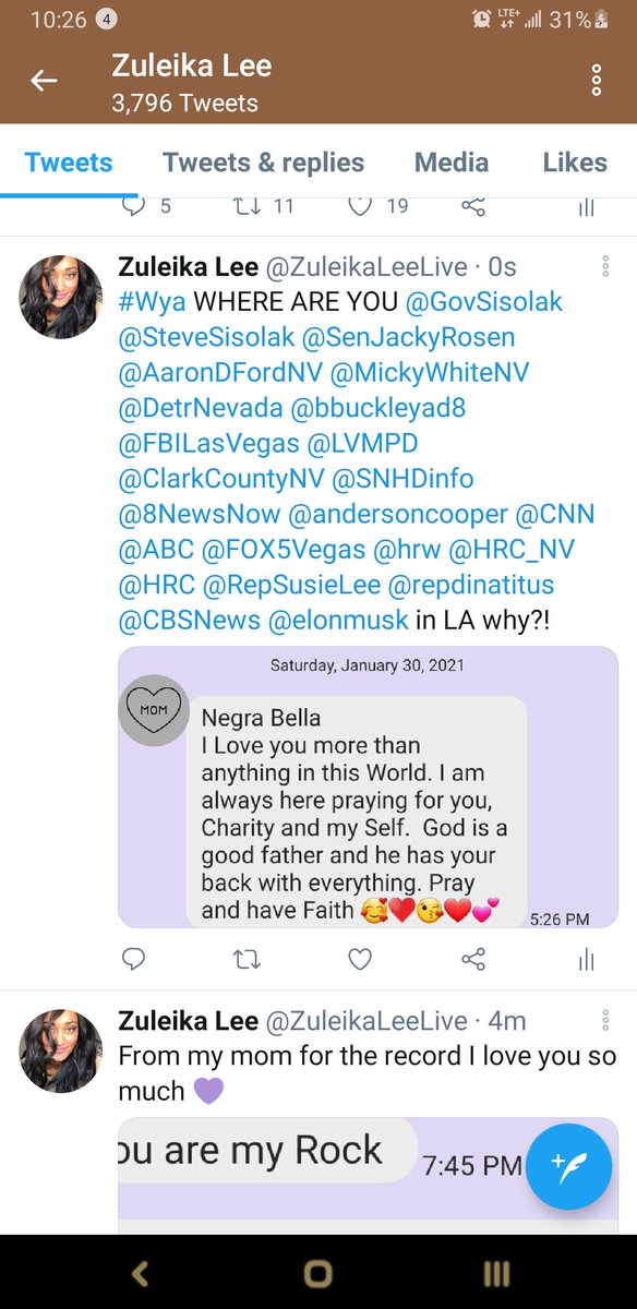 ZuleikaLeeLive's tweet photo. Yesterday I did justice for #nevada you are still a #corrupt POS @DetrNevada @SenJackyRosen @NevadaAG @DetrNevada @SteveSisolak @FBILasVegas

For the record sir if you plan on coming for me bring your #receipts "president of the #USA"

Actions not words anymore! #America #PSAZ 💌 https://t.co/EsobSPRP5A