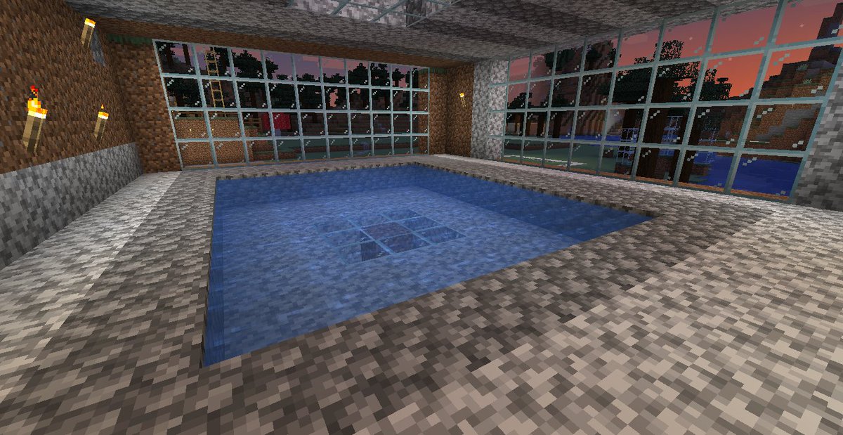 cipher_mc's tweet image. House with pool!

#Minecraft #pool #sunset