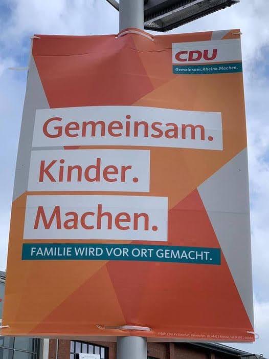 votamentum's tweet photo. Vielleicht eine Botschaft für den Lockdown der CDU? In dem Sinne jedenfalls: einen schönen Sonntag! #wahlplakete #CDU https://t.co/qFdaRXbtBP