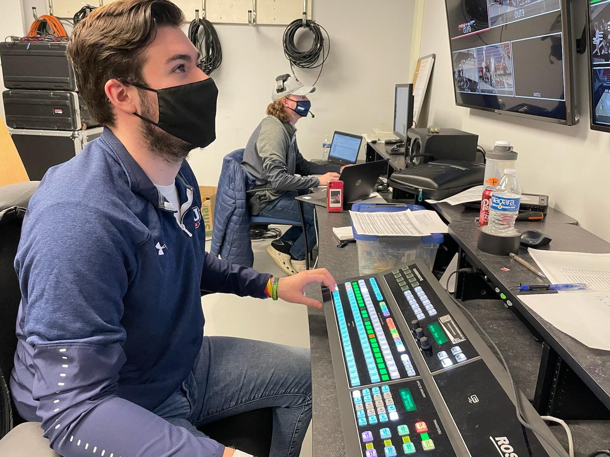 mckmatter's tweet photo. HUGE Shout Out to the student crew that just produced 7 broadcasts in 2 days for @RMUAthletics!!! Another weekend in the books for Colonial Sports Network. @RMUMHockey @RMUWHockey @RMUMBasketball @RMUWBasketball https://t.co/RwkVQkZpbh