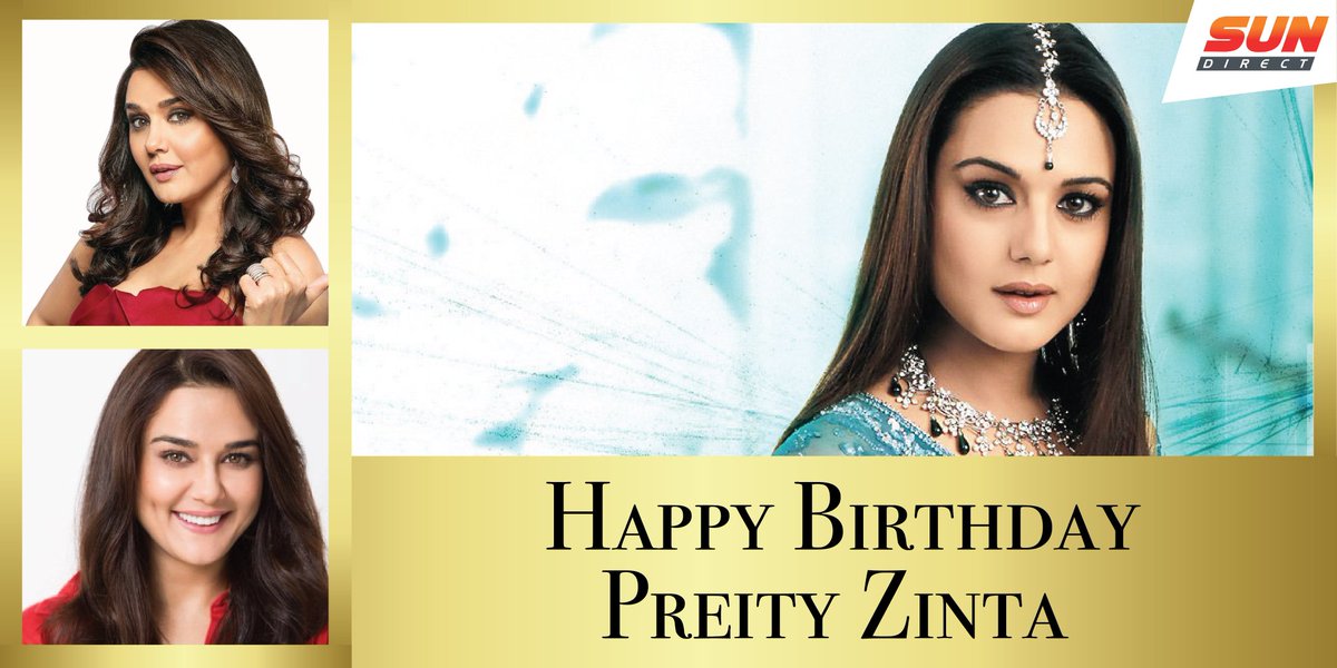 SUNDIRECTIndia's tweet photo. "People will always have an opinion, but you have to live life the way you want to. It's very easy to tell others what to do, but difficult to implement it on yourself"
Happy Birthday Preity Zinta @realpz
#sundirect #sundirecthd #sundirectdth #HBDpreityzinta https://t.co/4iSyE4wjj9