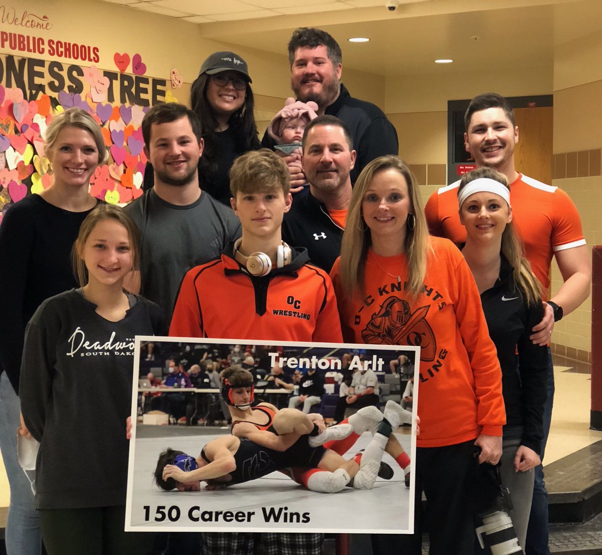 NEBwrestle's tweet photo. Congrats to Chris Williams, Eli Lanham and Trenton Arlt on picking up their 150th wins! https://t.co/j74eusuhUD