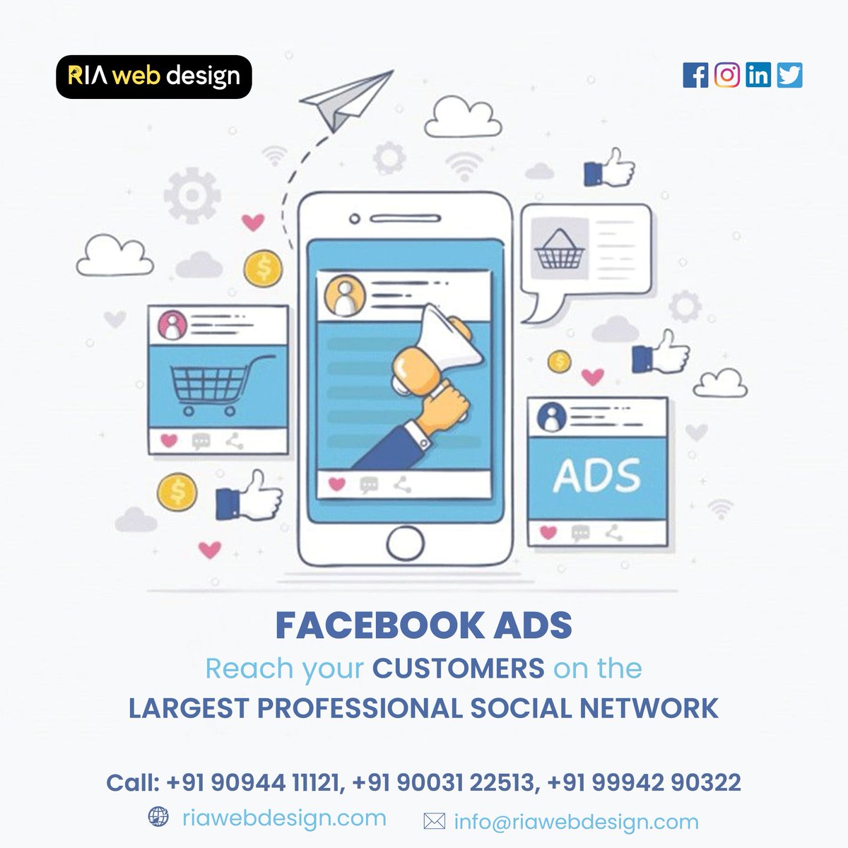 design_ria's tweet photo. Generate your potential customers through Facebook make your business grow . 

#riawebdesign #FacebookAds #socialmediamarketing #animationvideo #facebookmarketing #socialmedia #facebookpost #facebookpromotion 
#leadgeneration https://t.co/Oz8UQL3CHk